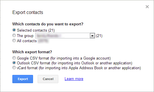 gmail-contacts-export-menu